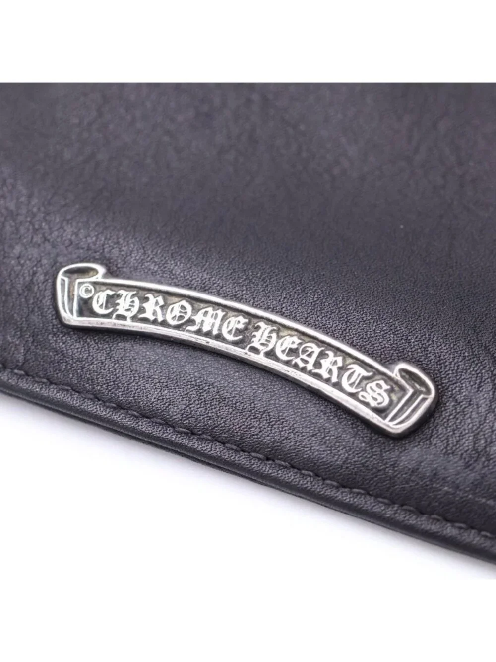Chrome Hearts Zpr Chng Change Purse Leather Coin Case Black